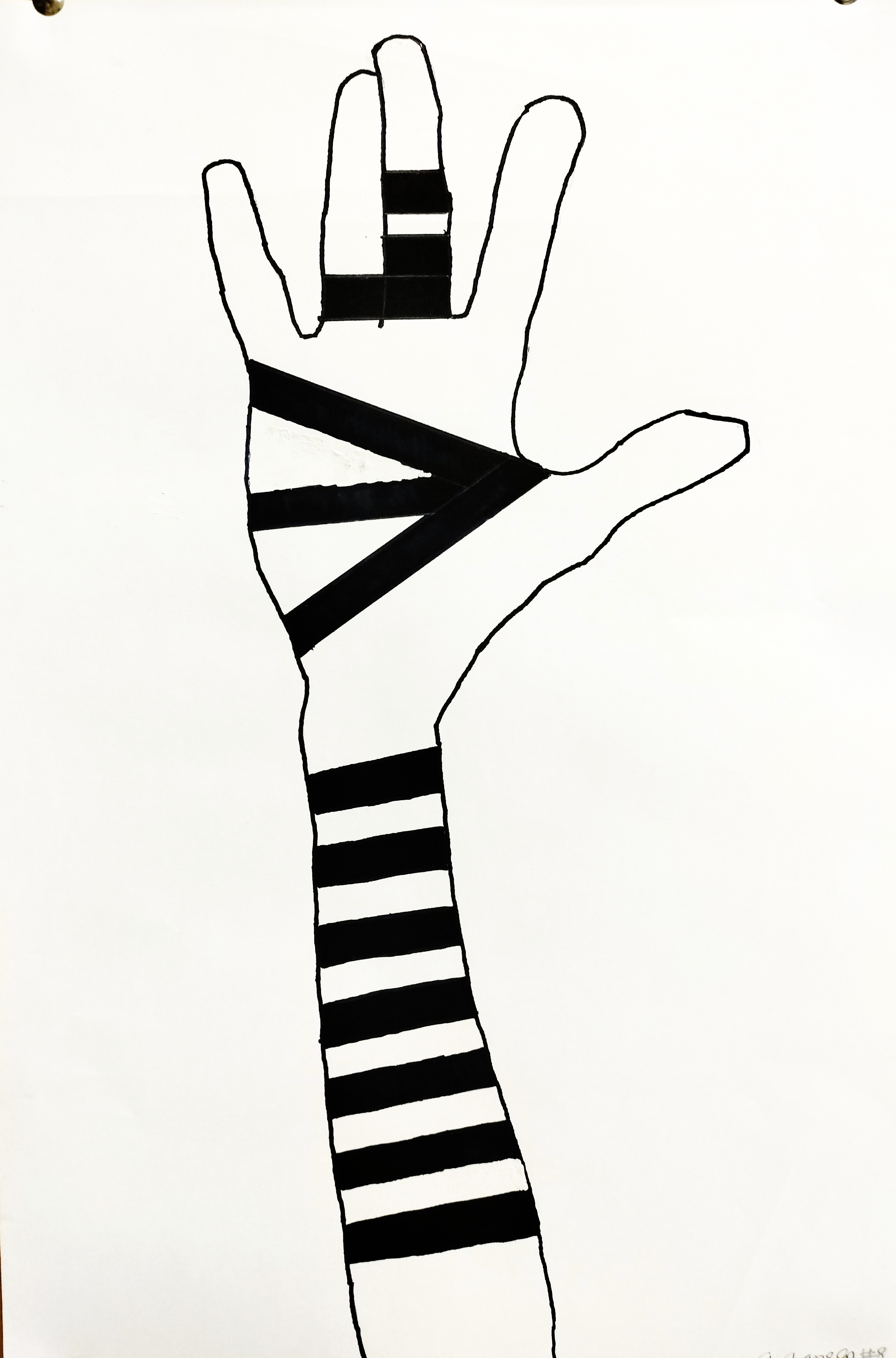 Tefillin Shel Yad drawn by the students of Mr. Lev Avraham Rosenstock.